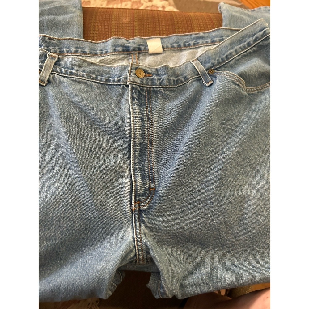 VINTAGE Diamond Cut Jeans Mens 44x 31 Blue Denim Jeans Straight Outdoor USA 90s